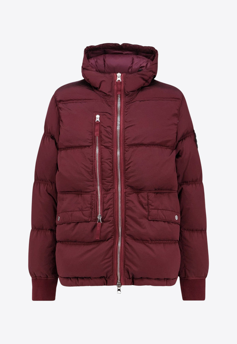Stone Island Zip-Up Down Jacket Purple K2S154100088S0019V0012_Purple_29841990