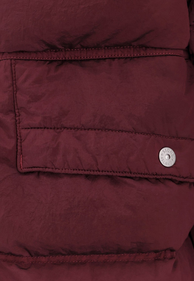 Stone Island Zip-Up Down Jacket Purple K2S154100088S0019V0012_Purple_29841990