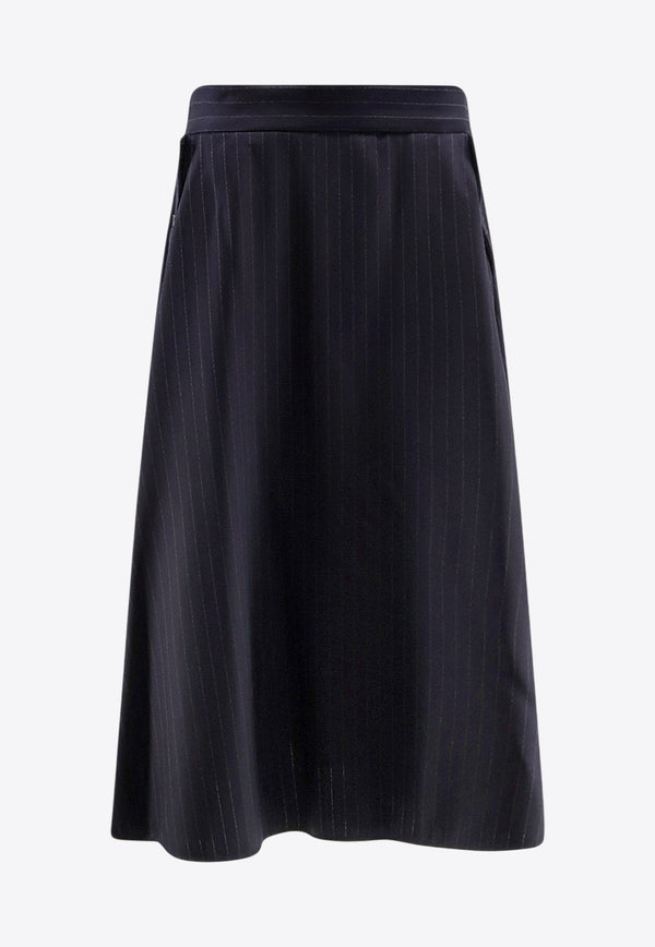 Golden Goose DB Striped Wool Midi Skirt Blue GWP02343P00209850629_Blue_29857110