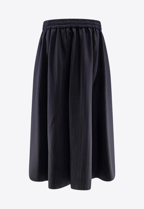 Golden Goose DB Striped Wool Midi Skirt Blue GWP02343P00209850629_Blue_29857110