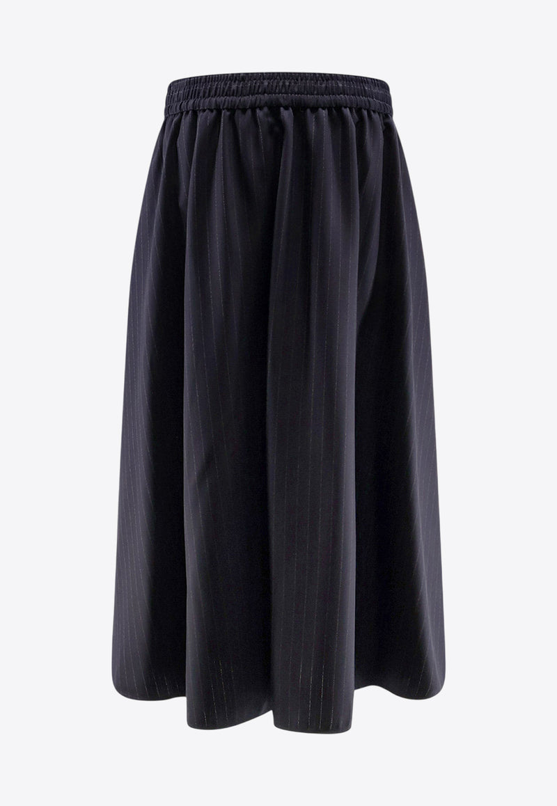 Golden Goose DB Striped Wool Midi Skirt Blue GWP02343P00209850629_Blue_29857110