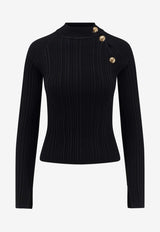 CHIARA BONI La Petite Robe Majok Ribbed Knit Sweater Black MAIJOKKYC1854_Black_35065751