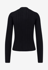 CHIARA BONI La Petite Robe Majok Ribbed Knit Sweater Black MAIJOKKYC1854_Black_35065751
