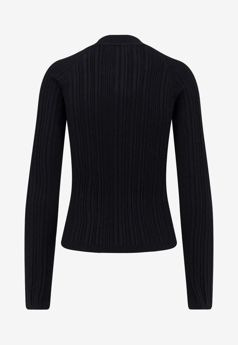 CHIARA BONI La Petite Robe Majok Ribbed Knit Sweater Black MAIJOKKYC1854_Black_35065751