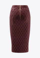 Elisabetta Franchi Iconic Pencil Skirt Burgundy GK20B56E2EA4_Merlot_29847017