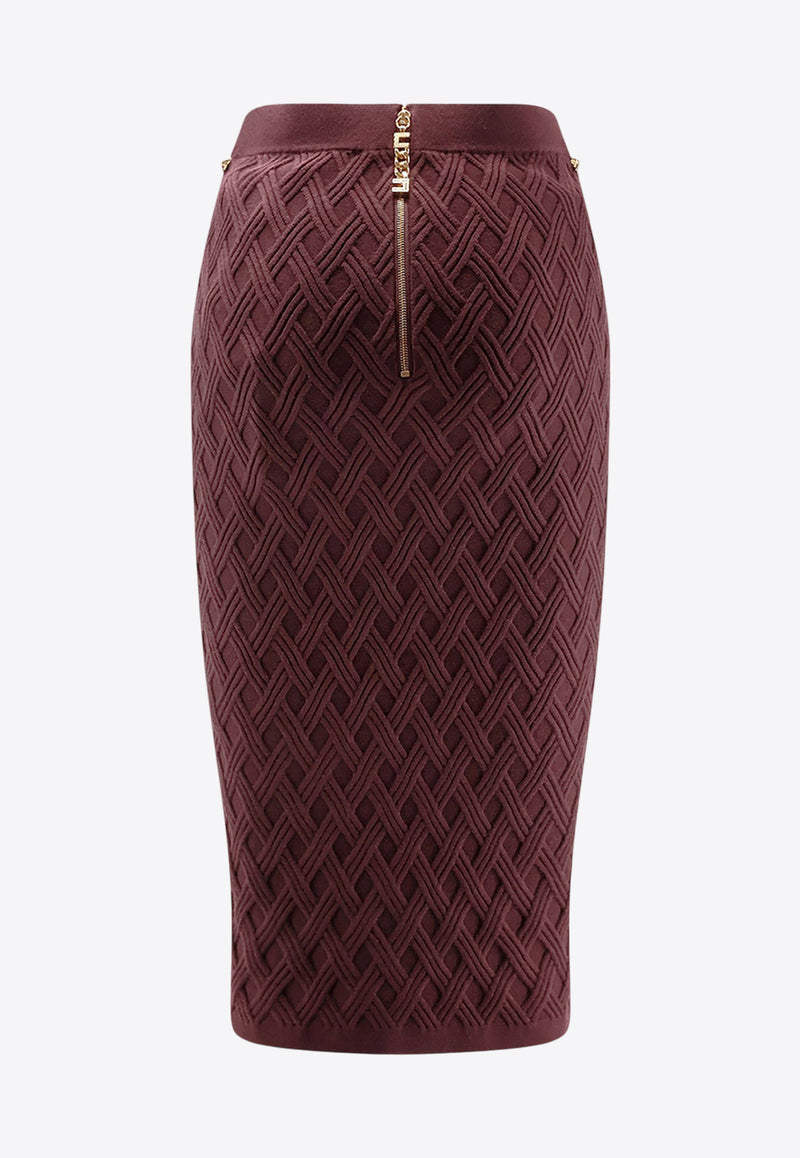 Elisabetta Franchi Iconic Pencil Skirt Burgundy GK20B56E2EA4_Merlot_29847017
