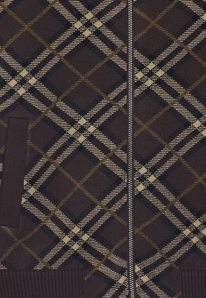 Burberry Checked Zip-Up Bomber Jacket Brown 8114200B2412_TRUFFLE IP CHECK_29846069