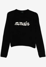Moncler Wool and Cashmere Logo Sweater Black K20939C00004M4281_999