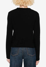 Moncler Wool and Cashmere Logo Sweater Black K20939C00004M4281_999