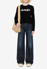 Moncler Wool and Cashmere Logo Sweater Black K20939C00004M4281_999