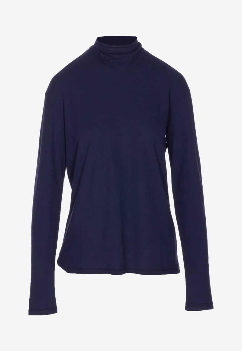 Lemaire Foulard Long-Sleeved Top Blue TO1306LJ1025_BL797