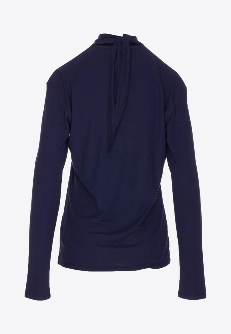 Lemaire Foulard Long-Sleeved Top Blue TO1306LJ1025_BL797