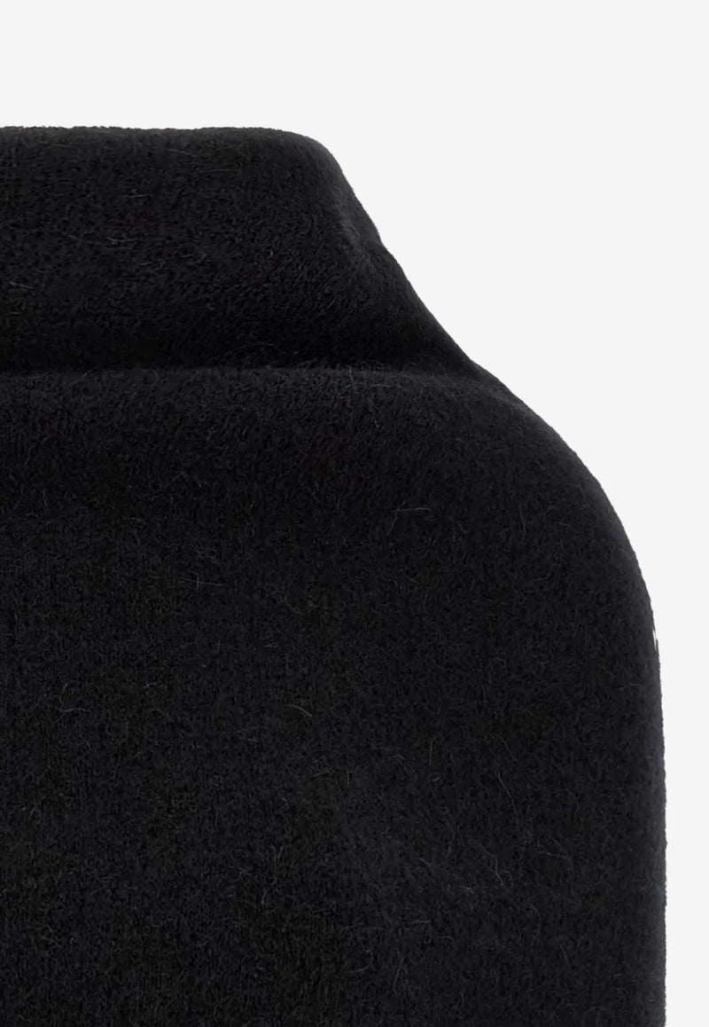 Rick Owens Runway Knitted Alpaca Cowl Black RR02E1491KWP_09