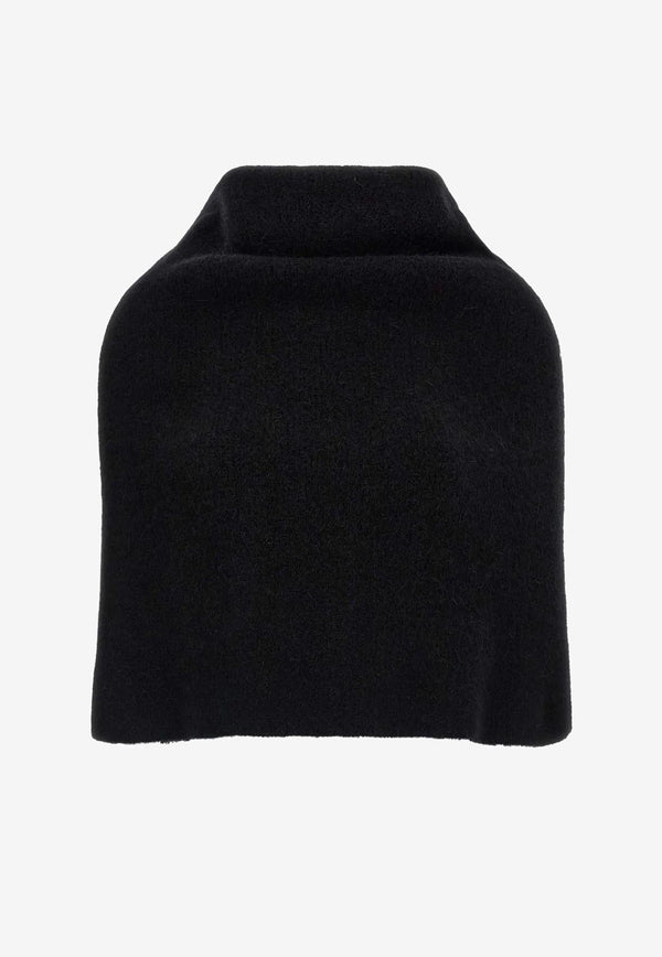 Rick Owens Runway Knitted Alpaca Cowl Black RR02E1491KWP_09