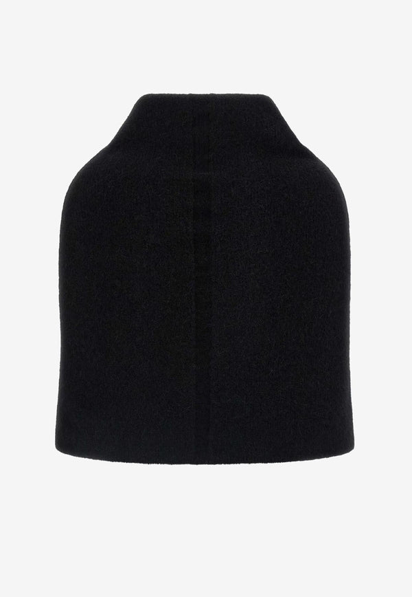 Rick Owens Runway Knitted Alpaca Cowl Black RR02E1491KWP_09