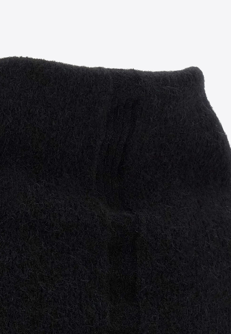 Rick Owens Runway Knitted Alpaca Cowl Black RR02E1491KWP_09