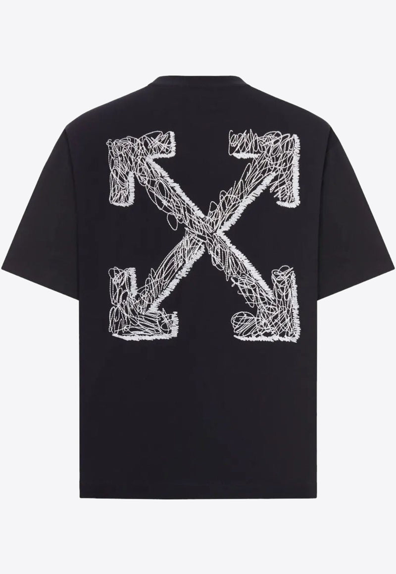 Off-White Scribble Arrow Skate T-shirt Black OMAA120F25JER00C_1001