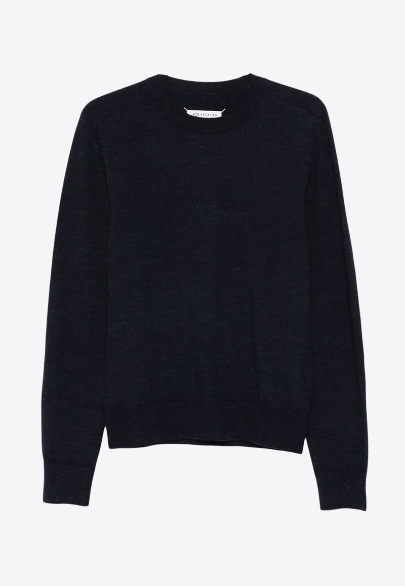 Maison Margiela Wool Crewneck Sweater Navy S50HL0041M13098_511M