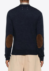 Maison Margiela Wool Crewneck Sweater Navy S50HL0041M13098_511M