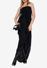 Rick Owens Radiance Bustier Draped Gown Black RP02E4513UC_09