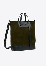 Maison Margiela Suede Vertical Tote Bag Khaki SB1WC0024P8610_HB075