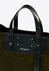Maison Margiela Suede Vertical Tote Bag Khaki SB1WC0024P8610_HB075