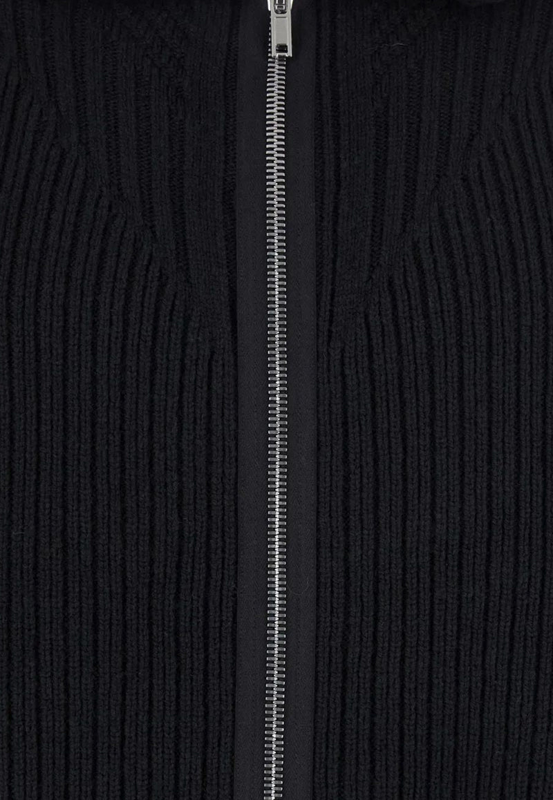 Rick Owens Zip-Up Wool Cardigan Black RU02E1647KWV_09