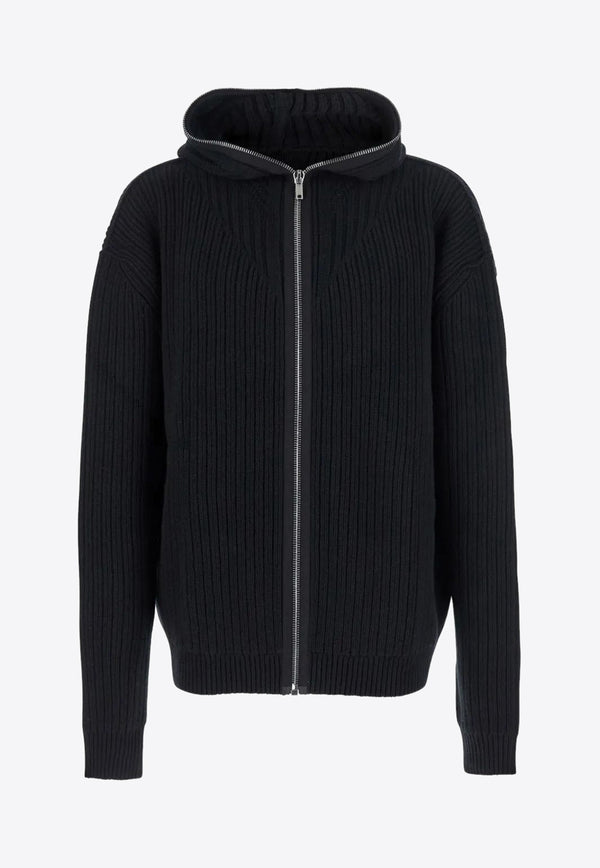 Rick Owens Zip-Up Wool Cardigan Black RU02E1647KWV_09