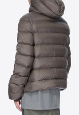 Rick Owens Gimp Hooded Down Jacket Taupe RU02E1722NPD1_78
