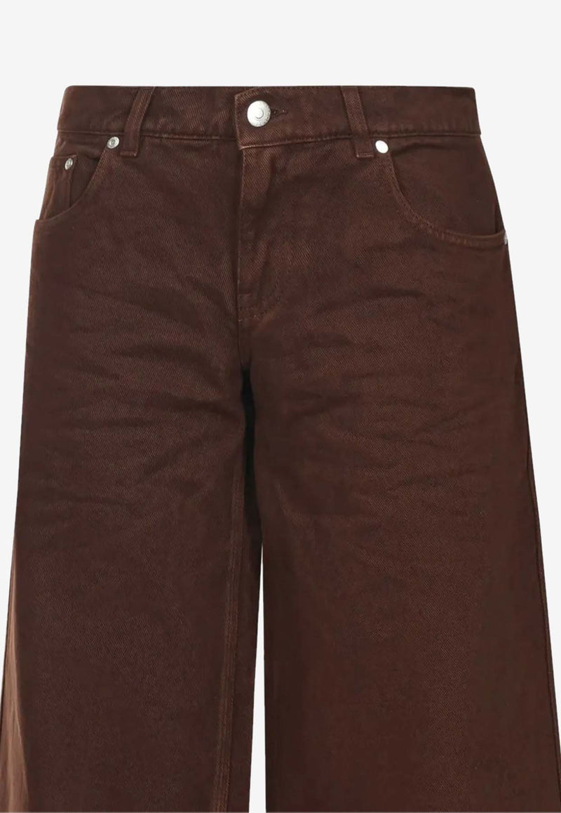 Stella McCartney Mid-Rise Wide-Leg Jeans Brown 6D04283SQH42_2099