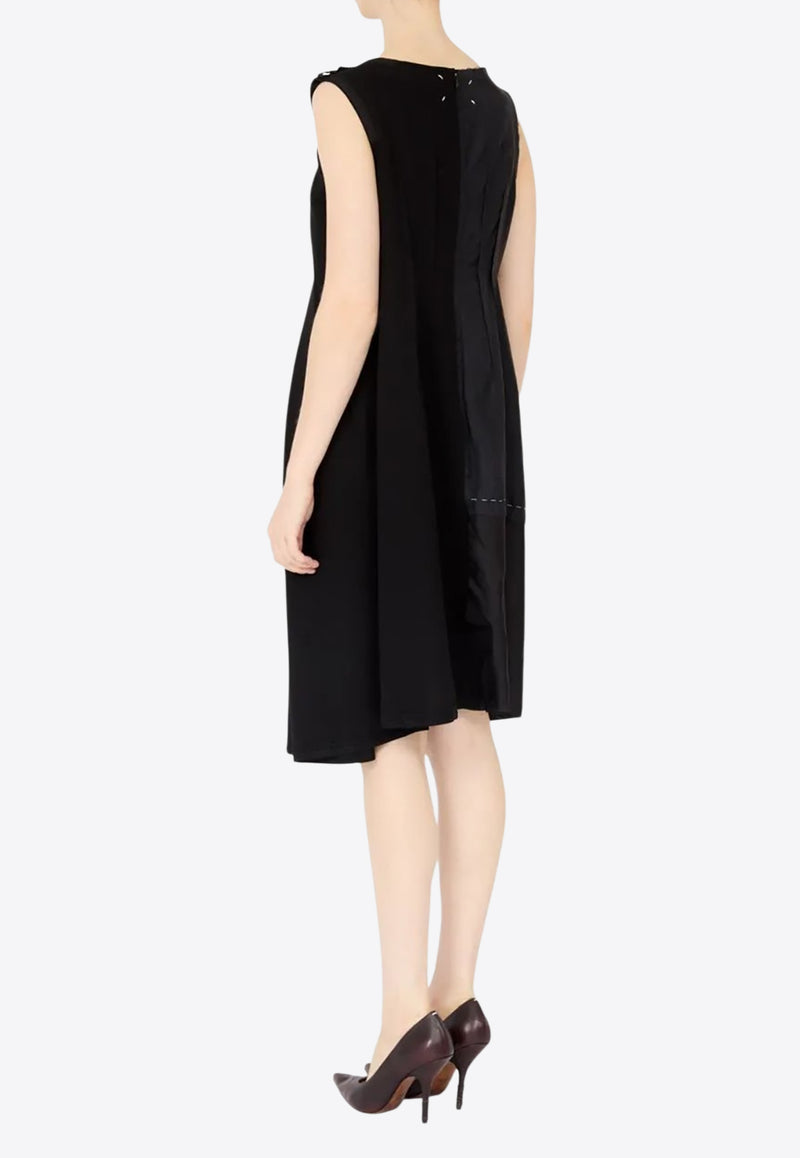 Maison Margiela Anonymity of The Lining Asymmetrical Wool Dress Black S51DD0042MTN092_900