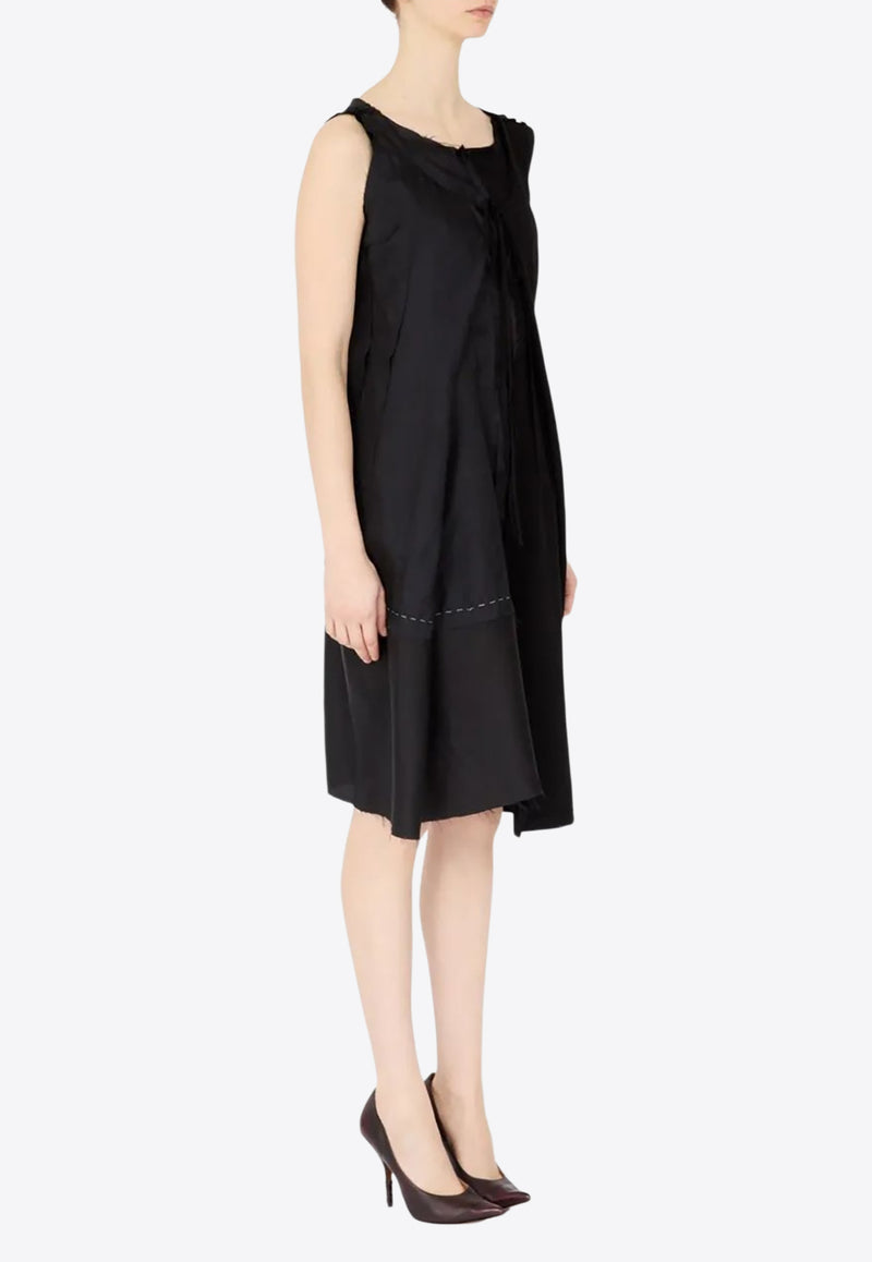 Maison Margiela Anonymity of The Lining Asymmetrical Wool Dress Black S51DD0042MTN092_900