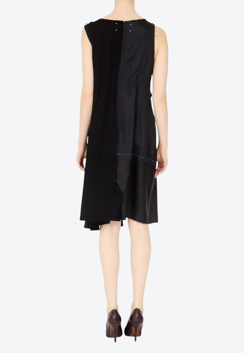 Maison Margiela Anonymity of The Lining Asymmetrical Wool Dress Black S51DD0042MTN092_900