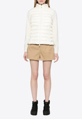 Moncler Padded Wool Zip-Up Cardigan Ecru K20939B00019M1122_034