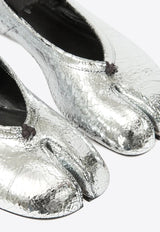Maison Margiela Tabi Metallic Leather Ballet Flats Silver S39WZ0113P7456_H7730