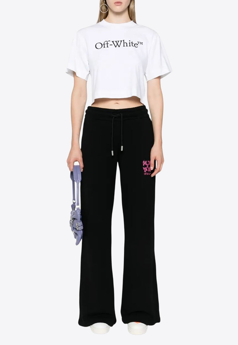 Off-White Logo Bookish Cropped T-shirt White OWAA090C99JER004_0110