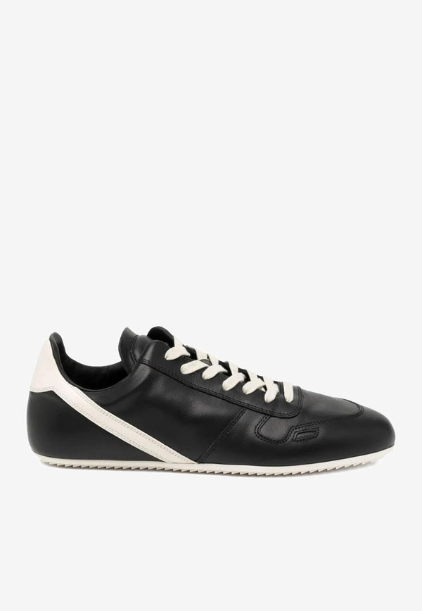 Rick Owens Minimal Leather Low-Top Sneakers Black RU02E1889LCO_911