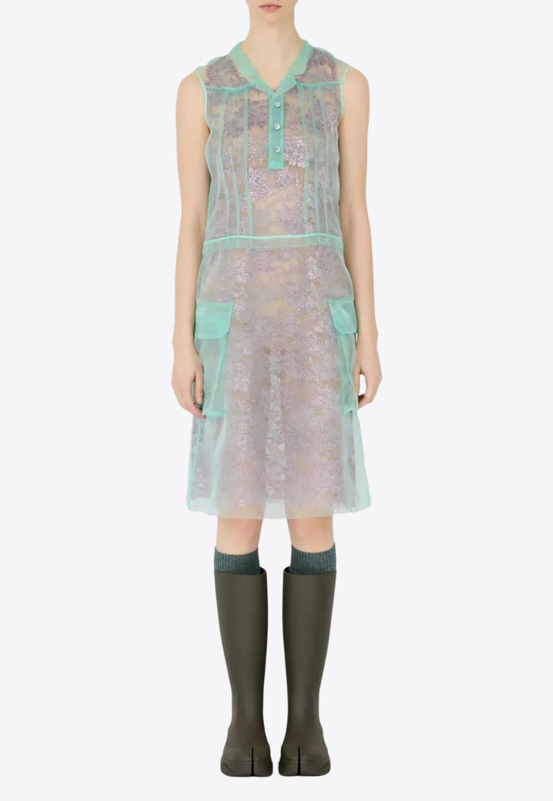 Maison Margiela Sleeveless Sheer Dress Green S51DD0048MTN114_642