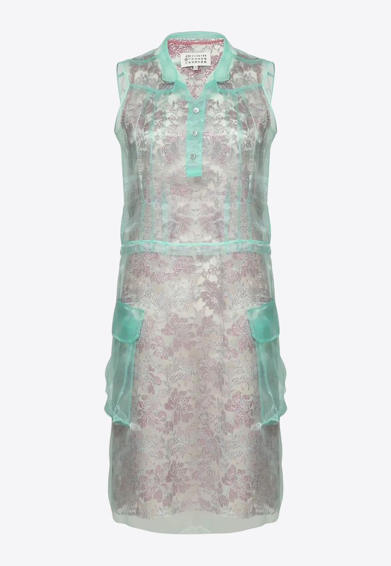 Maison Margiela Sleeveless Sheer Dress Green S51DD0048MTN114_642