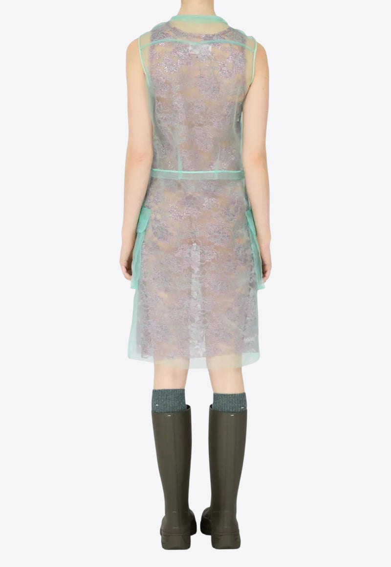 Maison Margiela Sleeveless Sheer Dress Green S51DD0048MTN114_642