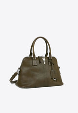 Maison Margiela Medium 5AC Loved to Death Leather Top Handle Bag  Khaki SB1WG0074P8565_T7225