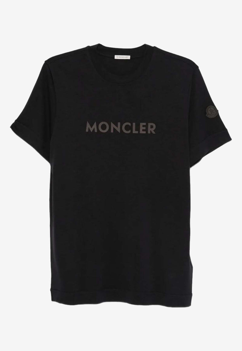 Moncler Logo Crewneck T-shirt Navy K20918C0002889B2Q_742
