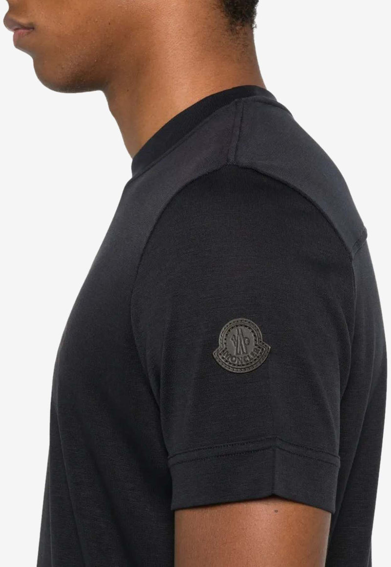 Moncler Logo Crewneck T-shirt Navy K20918C0002889B2Q_742