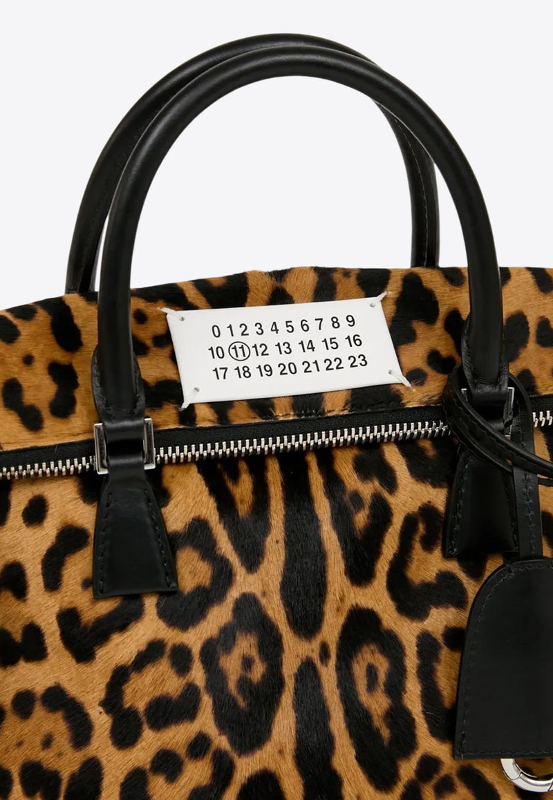 Maison Margiela Mini 5AC Leopard Print Top Handle Bag Brown SB1WG0075P8316_HA923