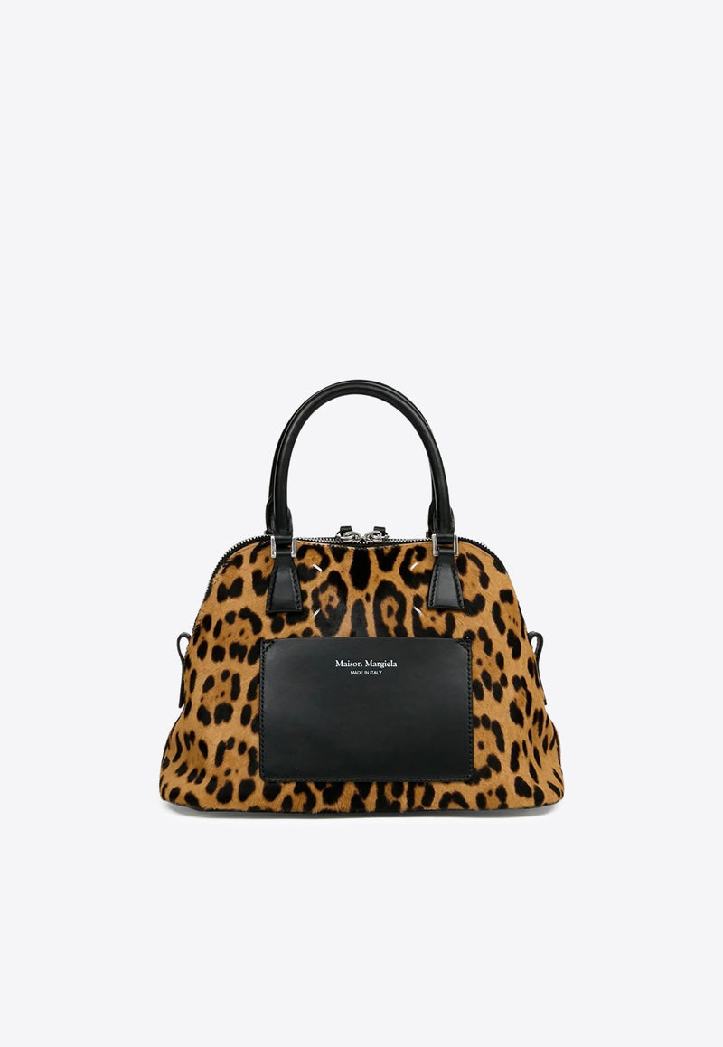 Maison Margiela Mini 5AC Leopard Print Top Handle Bag Brown SB1WG0075P8316_HA923