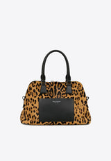 Maison Margiela Medium 5AC Leopard Print Top Handle Bag Brown SB1WG0074P8316_HA923