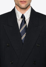 Saint Laurent Wool Double-Breasted Blazer Navy 835102Y5K32_4140