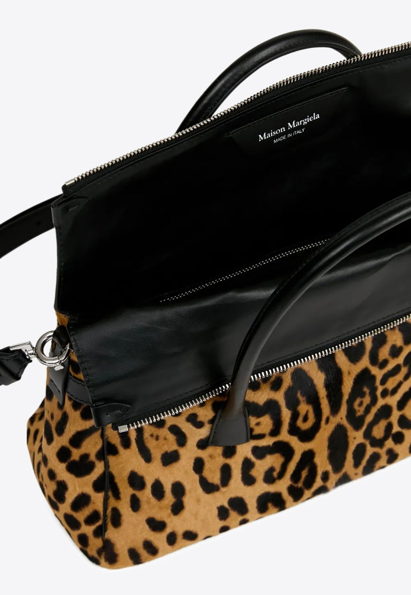 Maison Margiela 5AC East-West Leopard Print Top Handle Bag Brown SB1WD0056P8316_HA923