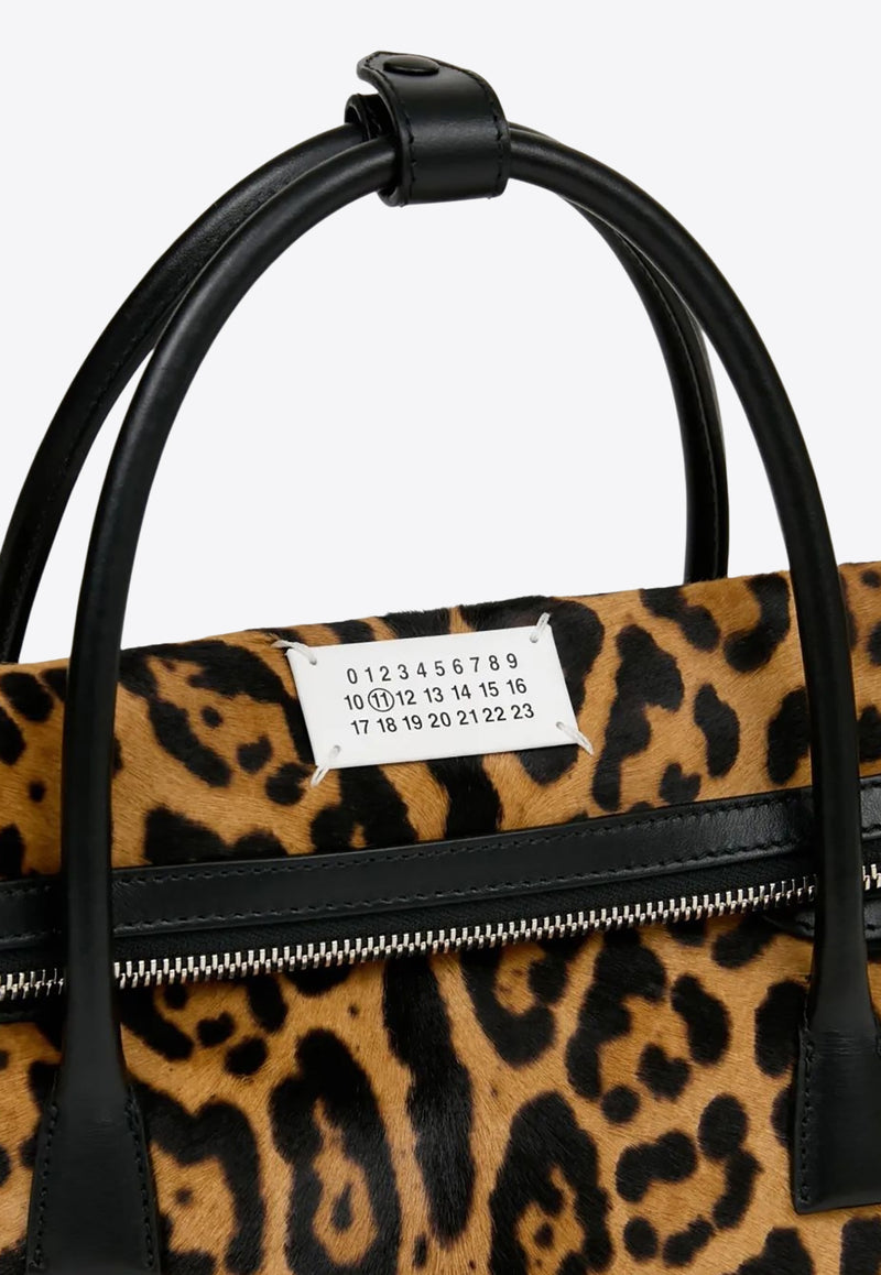 Maison Margiela 5AC East-West Leopard Print Top Handle Bag Brown SB1WD0056P8316_HA923