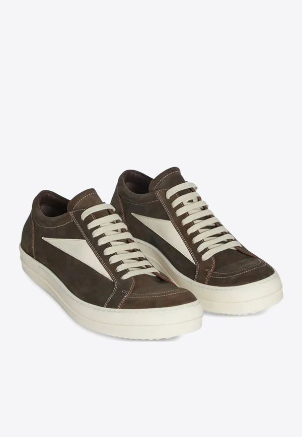 Rick Owens Vintage Suede Lace-Up Sneakers Brown RR02E1897LHLCLV_10611